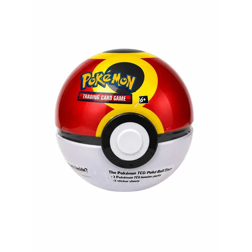 Pokemon TCG Level Ball Tin 3 Booster Packs 2 Sticker Sheets Factory Sealed L25